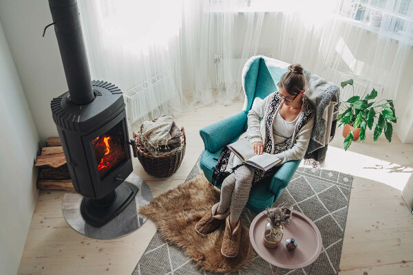 Ronde verre sous poêle à bois Motif de structure en marbre