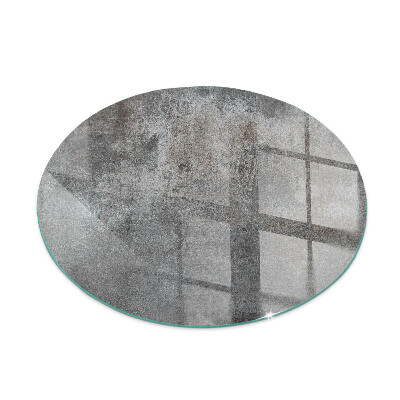 Ronde plaque de verre pour cheminée texture de surface brute