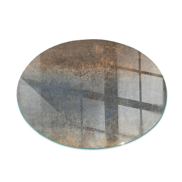 Ronde plaque de verre pour cheminée Motif de texture abstrait