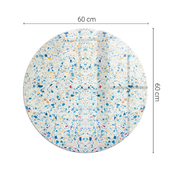 Ronde verre sous poêle à bois Motif de texture abstrait