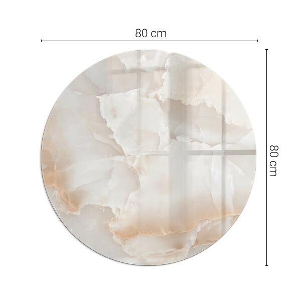 Ronde verre sous poêle à bois Motif de pierre naturelle