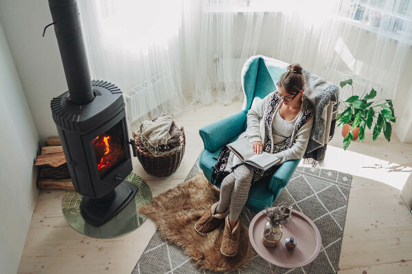 Ronde plaque de verre pour cheminée Feuilles tropicales en arrière-plan