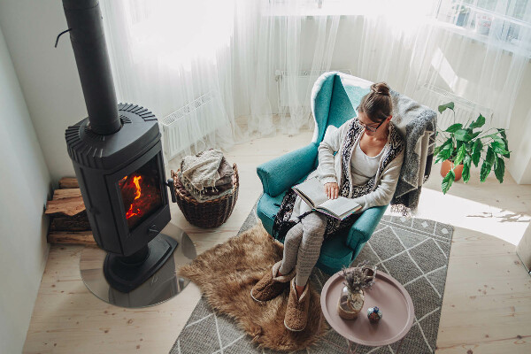 Ronde plaque de verre pour cheminée Couleur marron