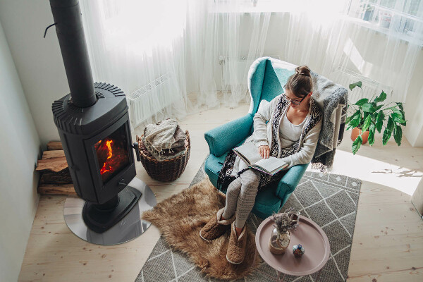 Ronde plaque de verre pour cheminée Couleur grise