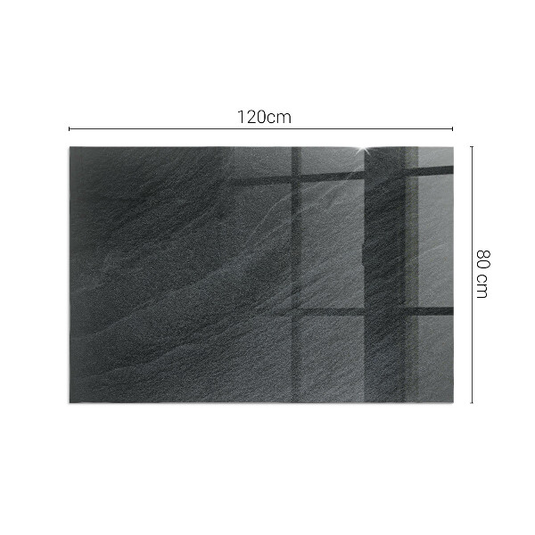 Rectangulaire plaque verre pour poêle texture de pierre naturelle