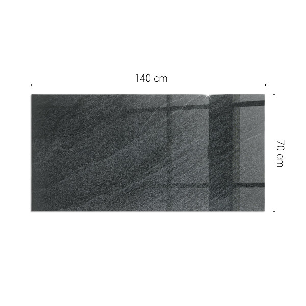 Rectangulaire plaque verre pour poêle texture de pierre naturelle