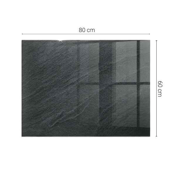 Rectangulaire plaque verre pour poêle texture de pierre naturelle