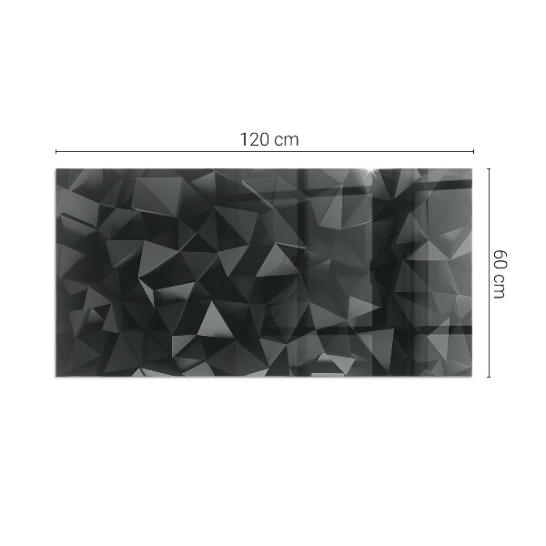 Rectangulaire plaque protection sol devant cheminée en verre Géométrie tridimensionnelle