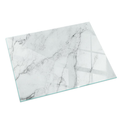 Rectangulaire plaque verre pour poêle Motif marbré veiné