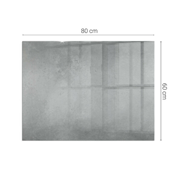 Rectangulaire plaque de sol en verre pour poêle Texture de béton avec effet