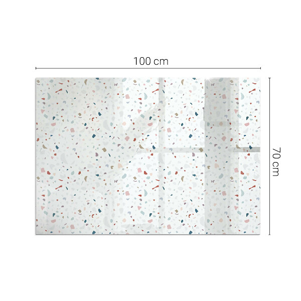 Rectangulaire plaque verre pour poêle Motif avec de petites formes