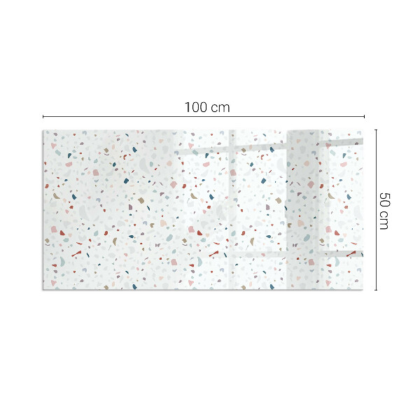 Rectangulaire plaque verre pour poêle Motif avec de petites formes