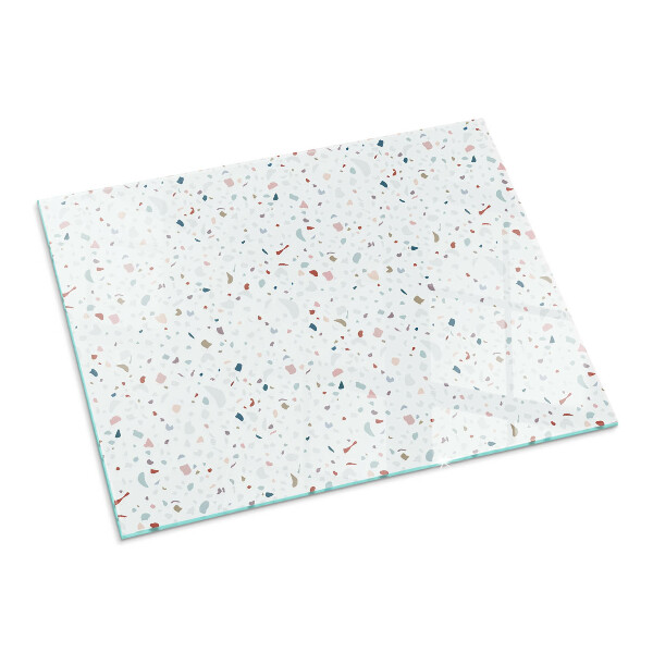 Rectangulaire plaque verre pour poêle Motif avec de petites formes