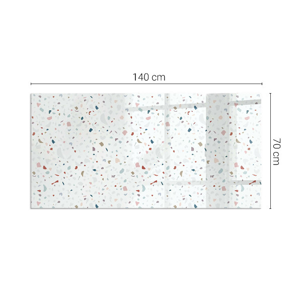 Rectangulaire plaque verre pour poêle Motif avec de petites formes