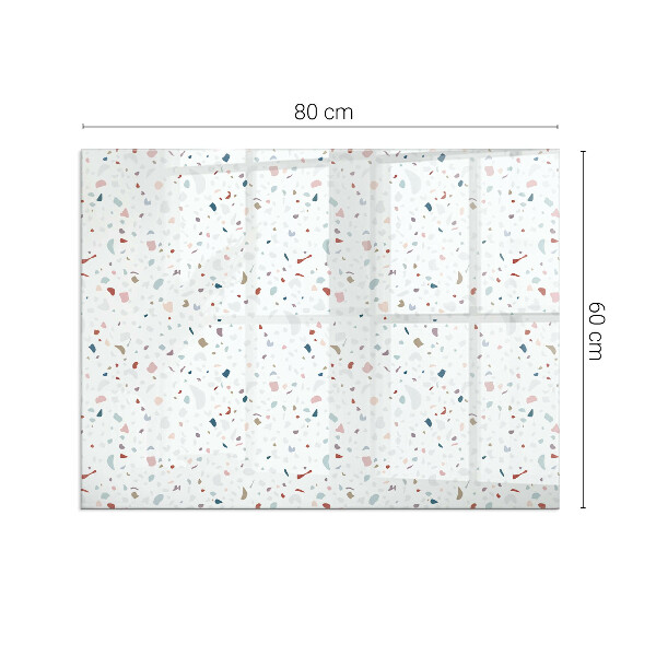 Rectangulaire plaque verre pour poêle Motif avec de petites formes