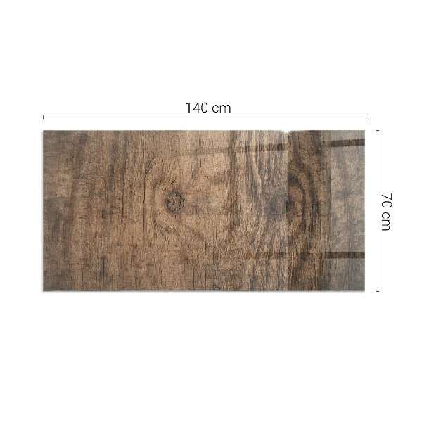 Rectangulaire plaque protection sol devant cheminée en verre Motif bois naturel