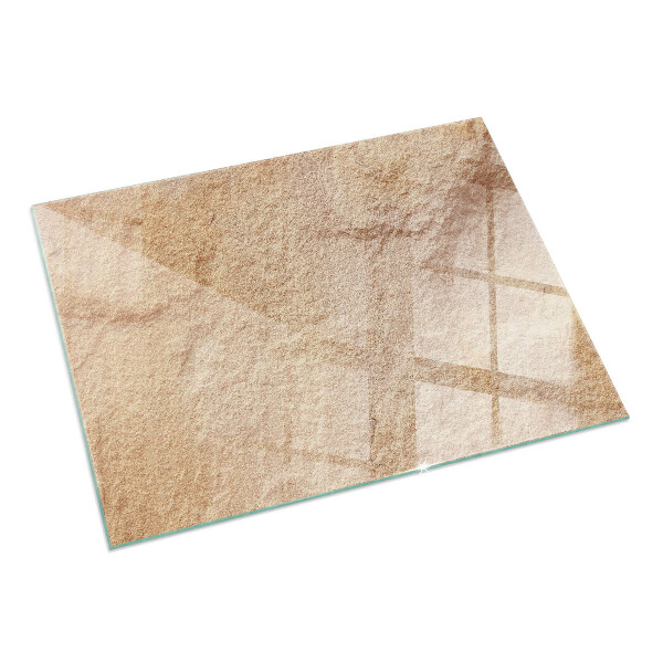 Rectangulaire plaque verre pour poêle texture de pierre naturelle