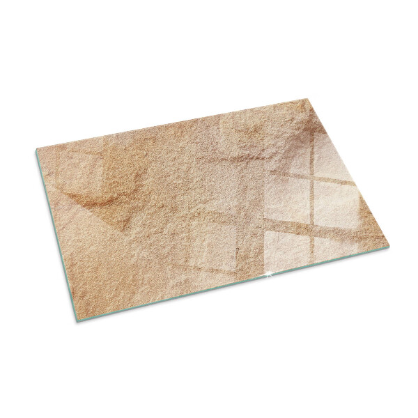 Rectangulaire plaque verre pour poêle texture de pierre naturelle