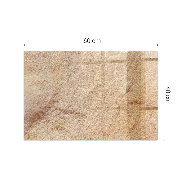 Rectangulaire plaque verre pour poêle texture de pierre naturelle