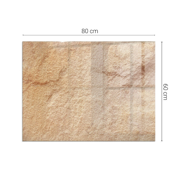 Rectangulaire plaque verre pour poêle texture de pierre naturelle