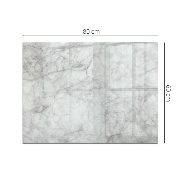 Rectangulaire plaque verre pour poêle Motif de structure en marbre