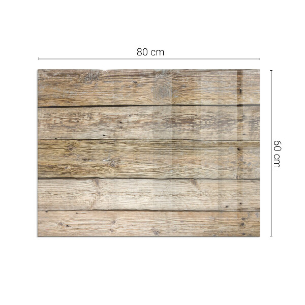 Rectangulaire plaque protection sol devant cheminée en verre Texture des planches de bois