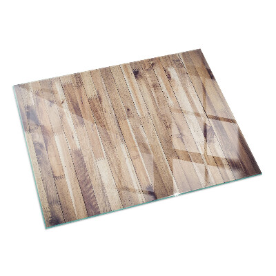 Rectangulaire plaque verre pour poêle Planche en bois dans l'agencement