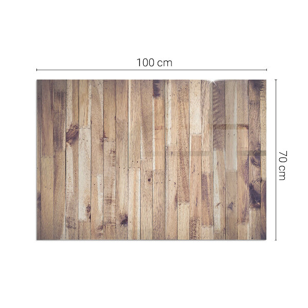 Rectangulaire plaque verre pour poêle Planche en bois dans l'agencement