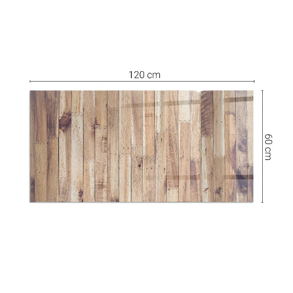 Rectangulaire plaque verre pour poêle Planche en bois dans l'agencement