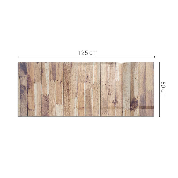Rectangulaire plaque verre pour poêle Planche en bois dans l'agencement