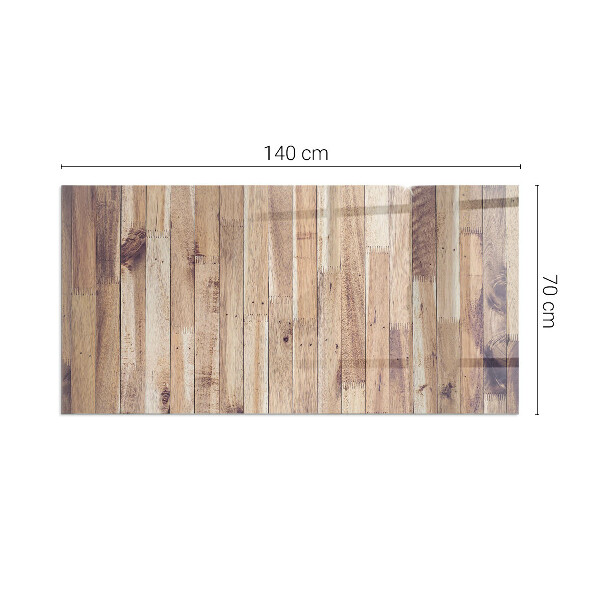 Rectangulaire plaque verre pour poêle Planche en bois dans l'agencement