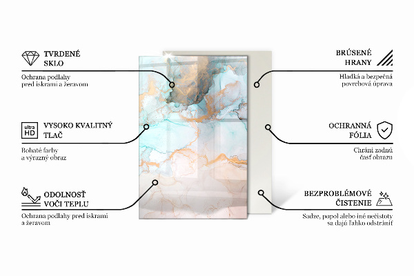 Rectangulaire plaque verre pour poêle Planche en bois dans l'agencement