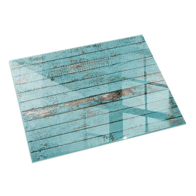 Rectangulaire plaque verre pour poêle planches de style rustique