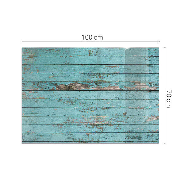 Rectangulaire plaque verre pour poêle planches de style rustique