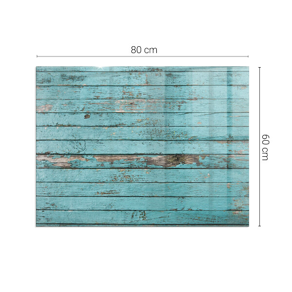 Rectangulaire plaque verre pour poêle planches de style rustique