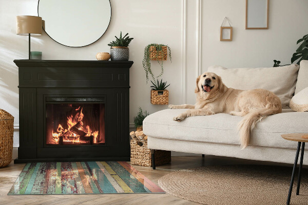 Rectangulaire plaque de sol en verre pour poêle Planches de différentes teintes