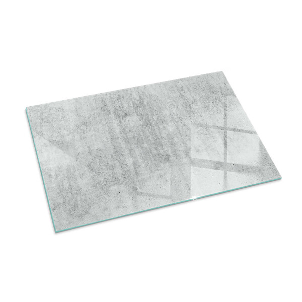 Rectangulaire plaque protection sol devant cheminée en verre texture du béton brut