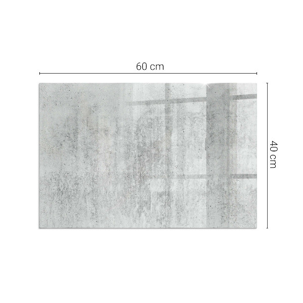 Rectangulaire plaque protection sol devant cheminée en verre texture du béton brut