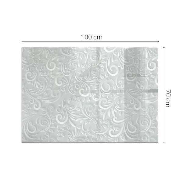 Rectangulaire plaque de sol en verre pour poêle Motif végétal élégant