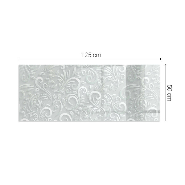 Rectangulaire plaque de sol en verre pour poêle Motif végétal élégant