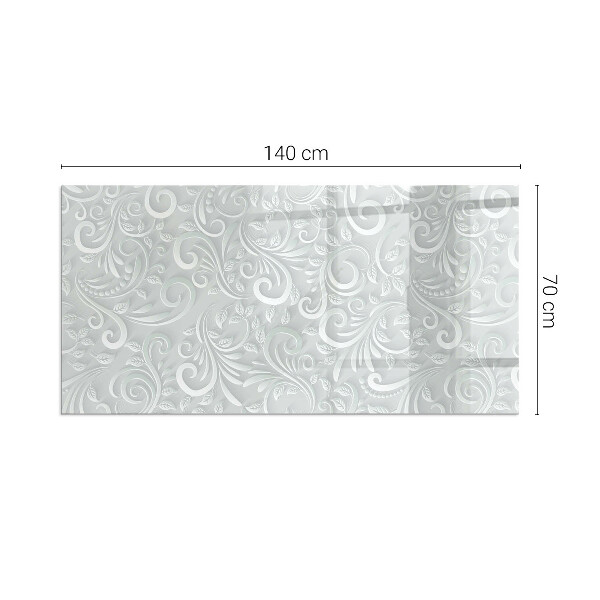 Rectangulaire plaque de sol en verre pour poêle Motif végétal élégant