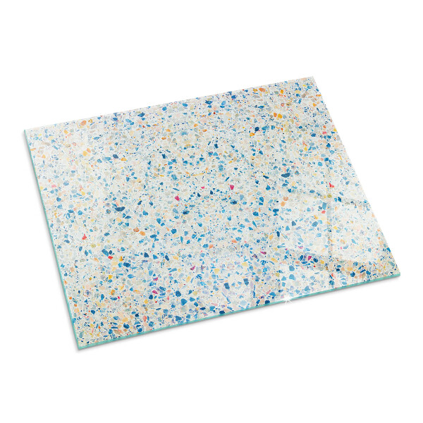 Rectangulaire plaque verre pour poêle Motif de texture abstrait