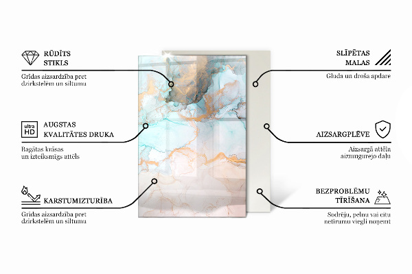 Rectangulaire plaque de sol en verre pour poêle Motifs polygonaux dans une grille