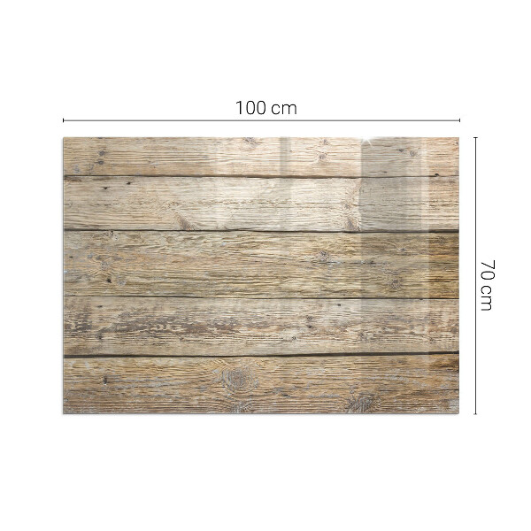 Rectangulaire plaque verre pour poêle planches en bois naturel