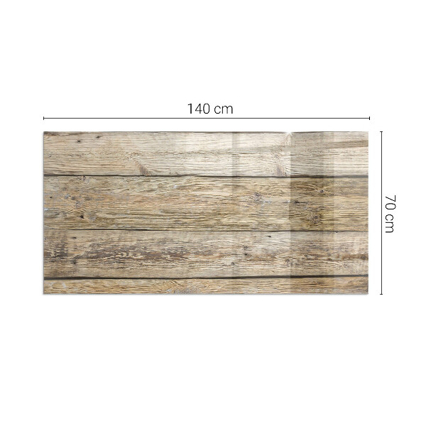 Rectangulaire plaque verre pour poêle planches en bois naturel