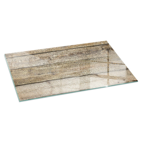 Rectangulaire plaque verre pour poêle planches en bois naturel