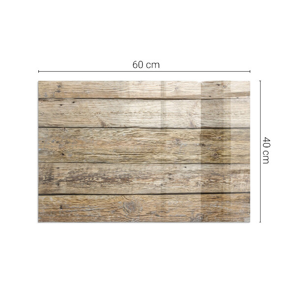 Rectangulaire plaque verre pour poêle planches en bois naturel