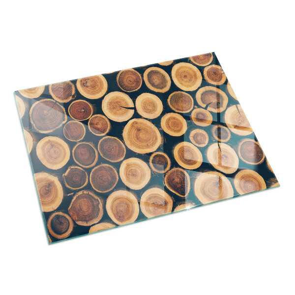 Rectangulaire plaque verre pour poêle Boîte en bois découpé