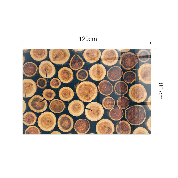 Rectangulaire plaque verre pour poêle Boîte en bois découpé