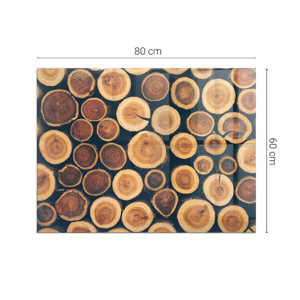 Rectangulaire plaque verre pour poêle Boîte en bois découpé